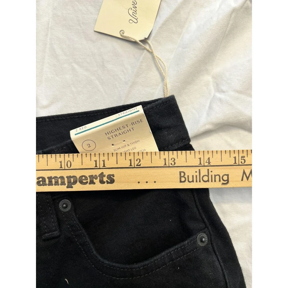 Universal Thread Jeans Womens 2 Highest-Rise Straight Leg Comfort Stretch‎ Pants